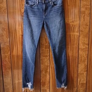Hudson Los Angeles Nico Skinny Jeans with Chewed Ankle